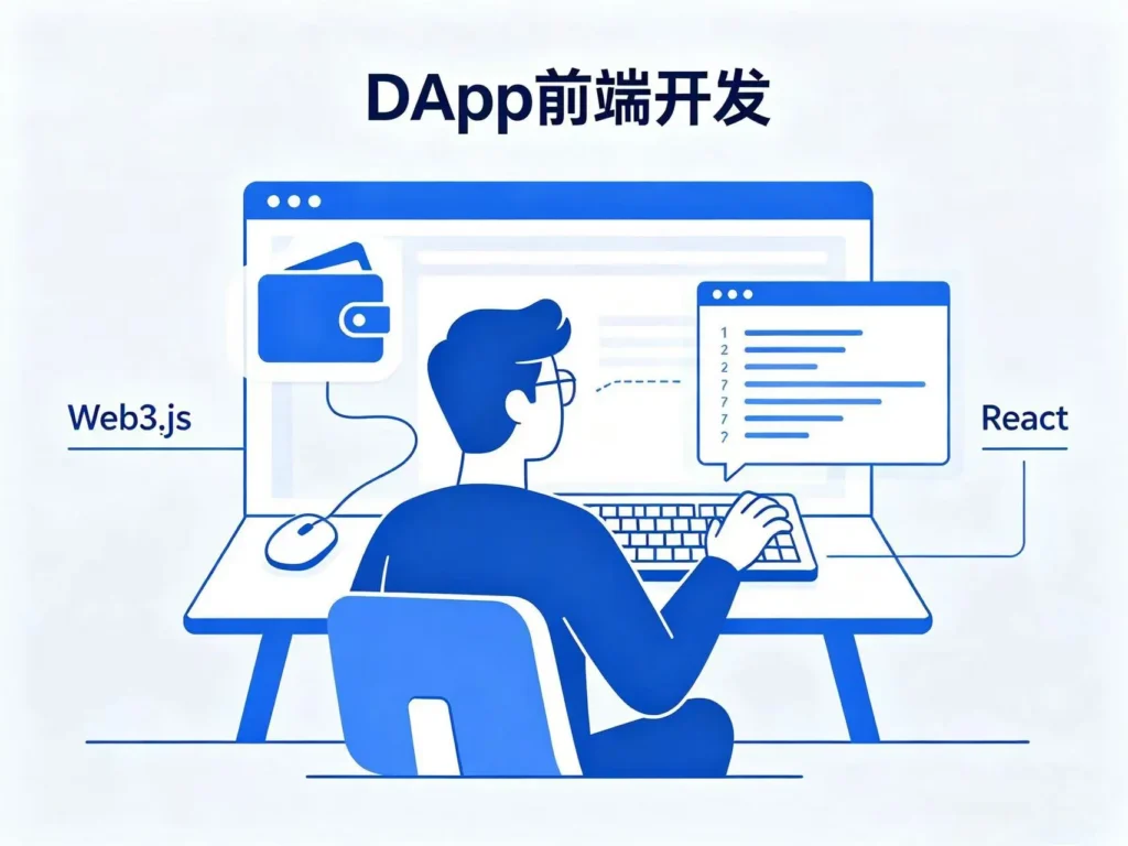 React DApp 前端钱包连接、ERC20 代币转账、链上事件监听区块链开发界面演示