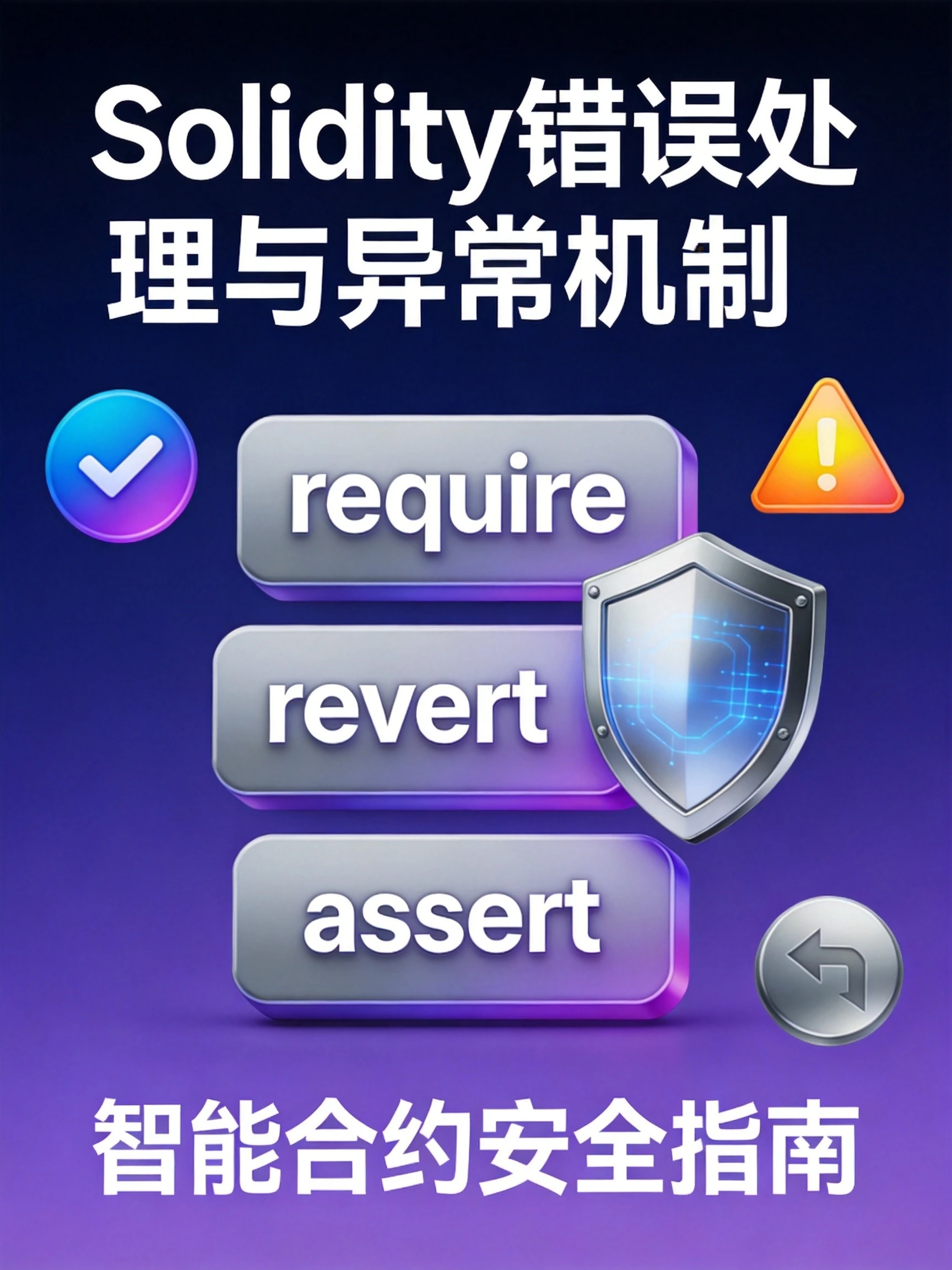 Solidity错误处理与异常机制完全指南：require、revert、assert源码解析